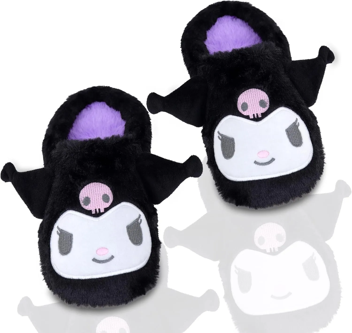 Roffatide Anime Cinnamoroll Fuzzy Slippers - Open Back & Closed Toe Foam Slippers with Rubber Sole for Girls