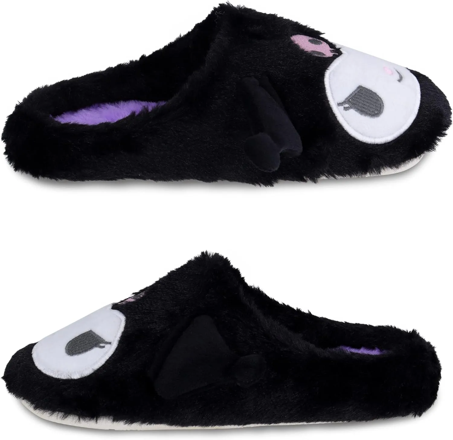 Roffatide Anime Cinnamoroll Fuzzy Slippers - Open Back & Closed Toe Foam Slippers with Rubber Sole for Girls