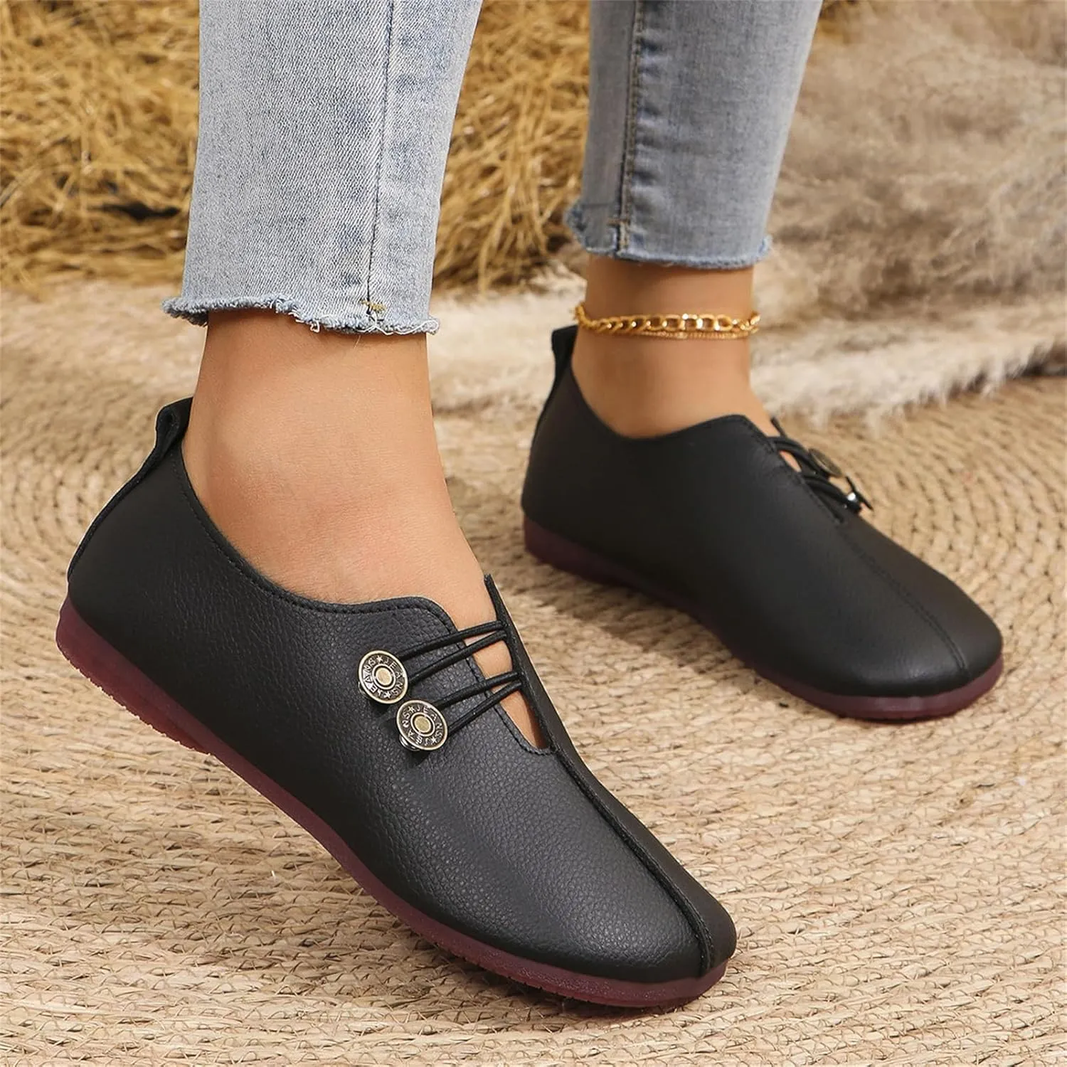 Sandals for Women 2025 Retro Loafers Dressy Comfortable Closed Toe Ballet Flats Summer Casual Breathable Boat Shoes Footwear