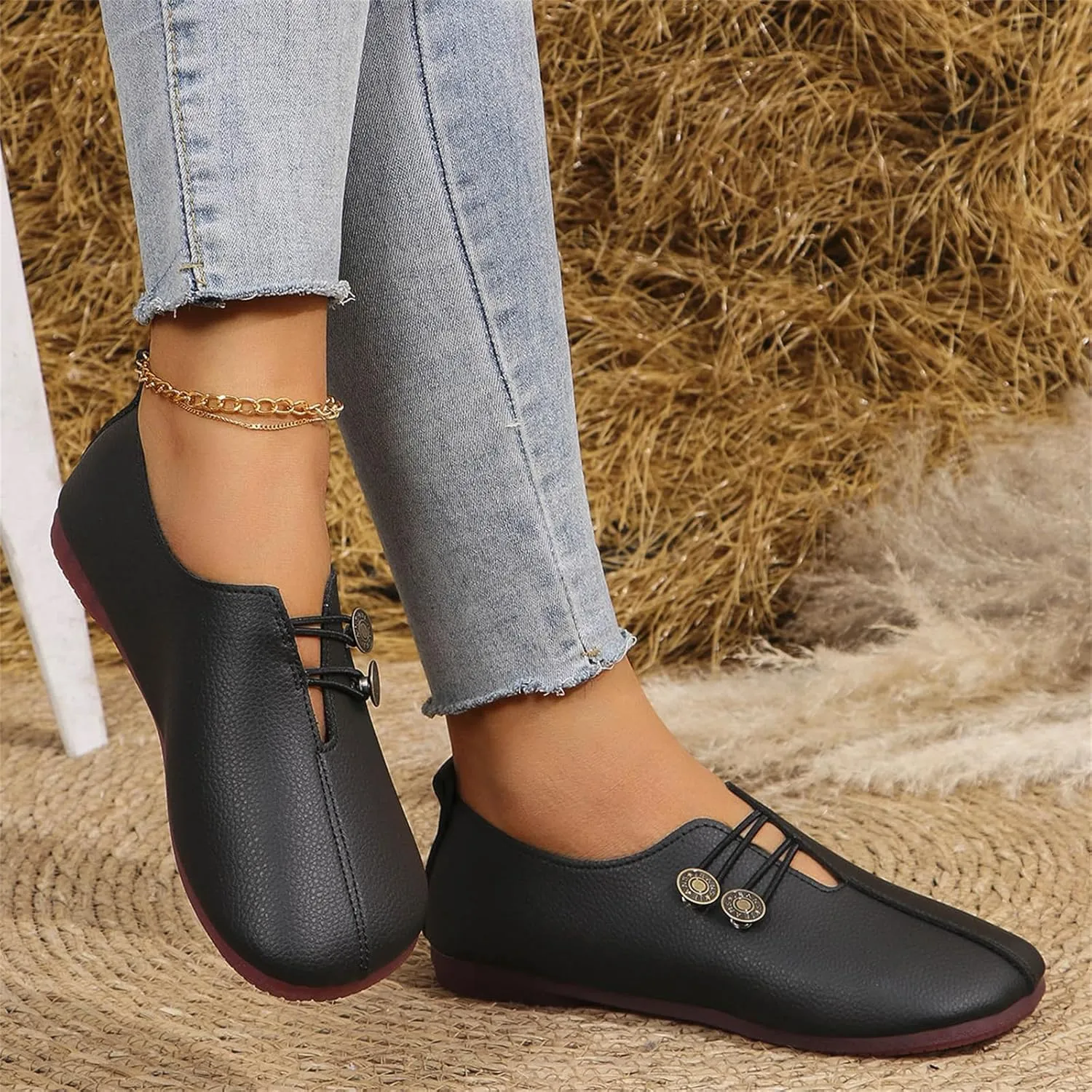 Sandals for Women 2025 Retro Loafers Dressy Comfortable Closed Toe Ballet Flats Summer Casual Breathable Boat Shoes Footwear