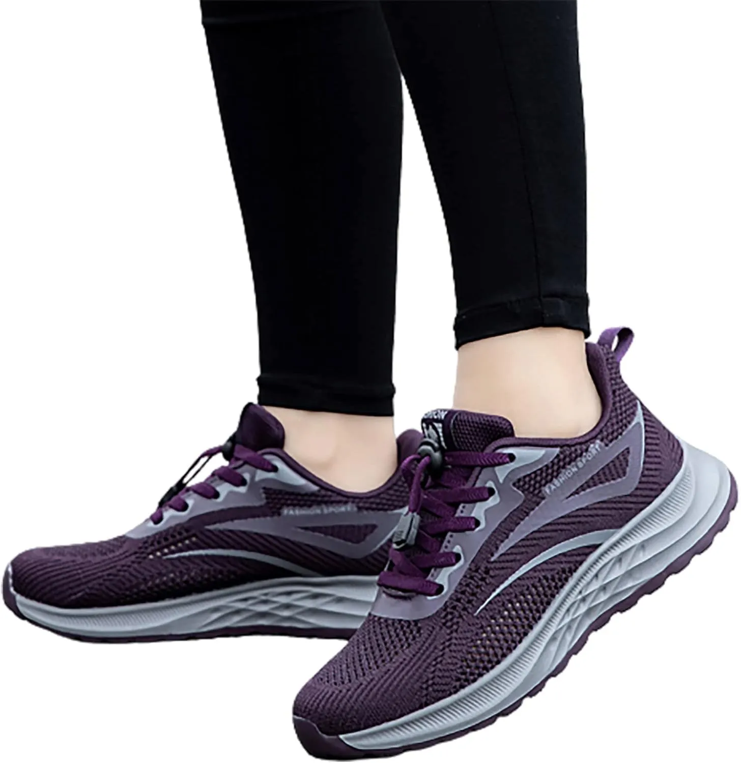 SBGMoSJ Black Tennis Shoes for Women Comfortable Women's Hiking Shoes Wide Nurse Shoes for Women Comfortable Wide Sexy Black Womens Running Shoes Size 10 Wide Womens Black Sneakers Size 8 1/2
