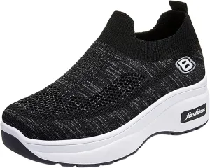 SBGMoSJ High Heel Wedge Sneakers for Women Size 11 Walking Shoes Women Wide Nursing Shoes Women Comfortable Women Shoes Sneakers 10.5 Women Orthopedic Sneakers Wide