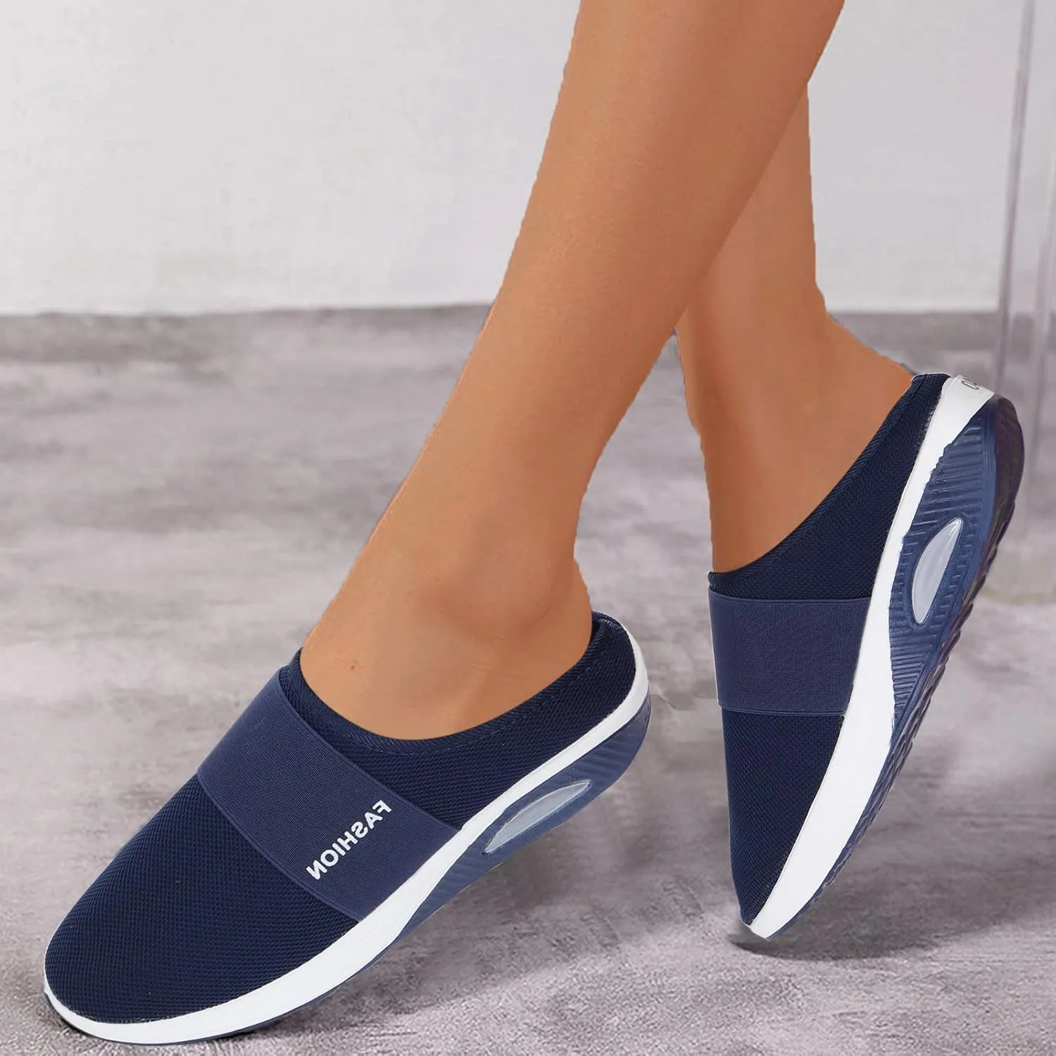 SBGMoSJ Women Sneakers Size 9.5 Wide Women's Wide Comfortable Soft Slip On Walking Flat Shoes Women Slip On Shoes Wide Width Chunky Sneakers for Women Platform Women's Slip On Shoes Black