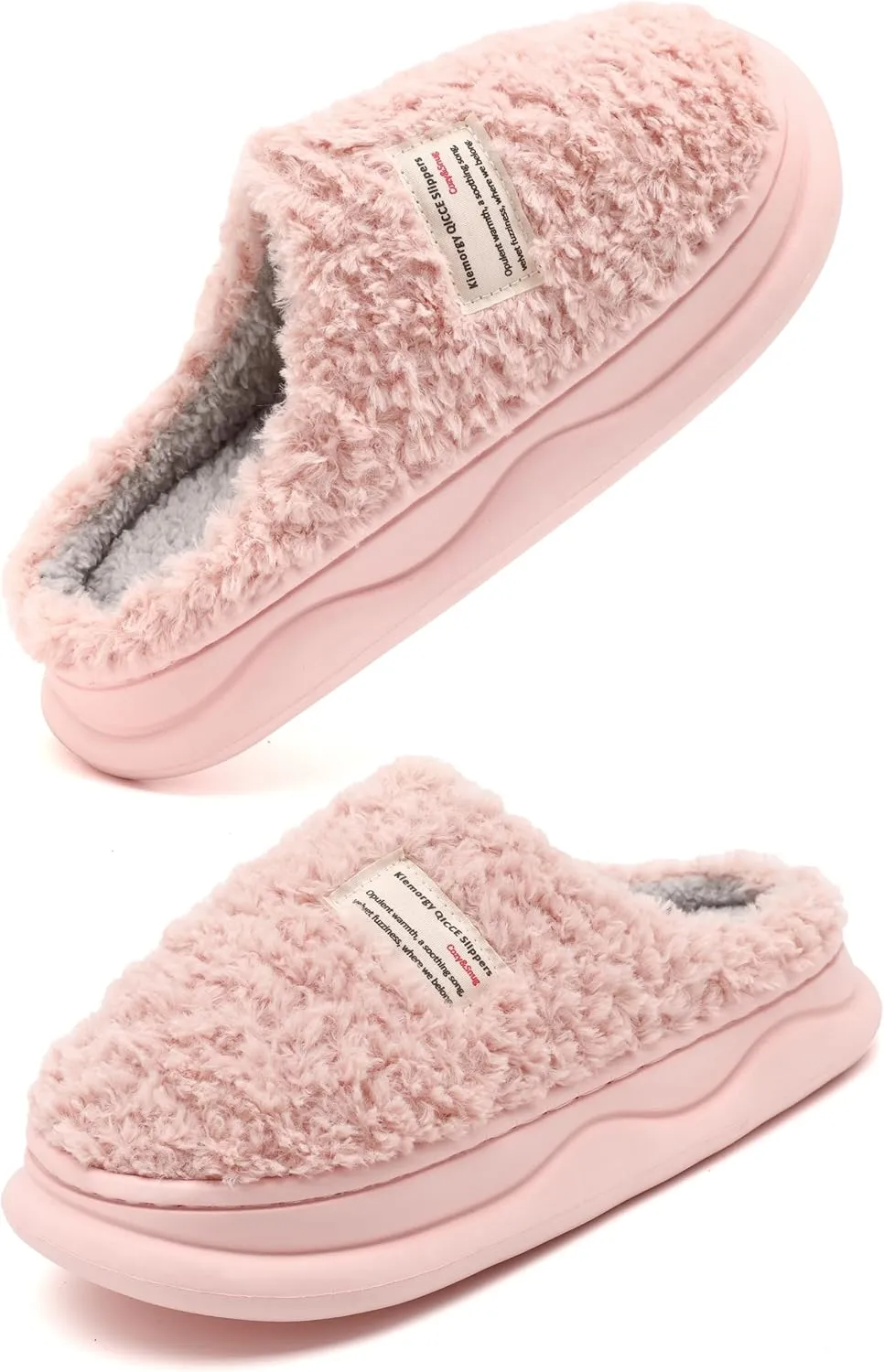 Slippers for Women Men, Memory Foam Slippers for Women, Soft Thick Fuzzy Bedroom House Shoes Indoor Outdoor