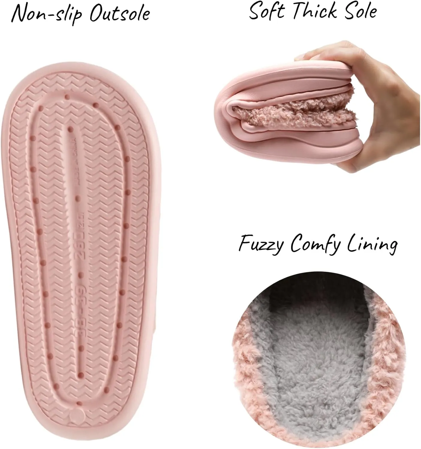Slippers for Women Men, Memory Foam Slippers for Women, Soft Thick Fuzzy Bedroom House Shoes Indoor Outdoor