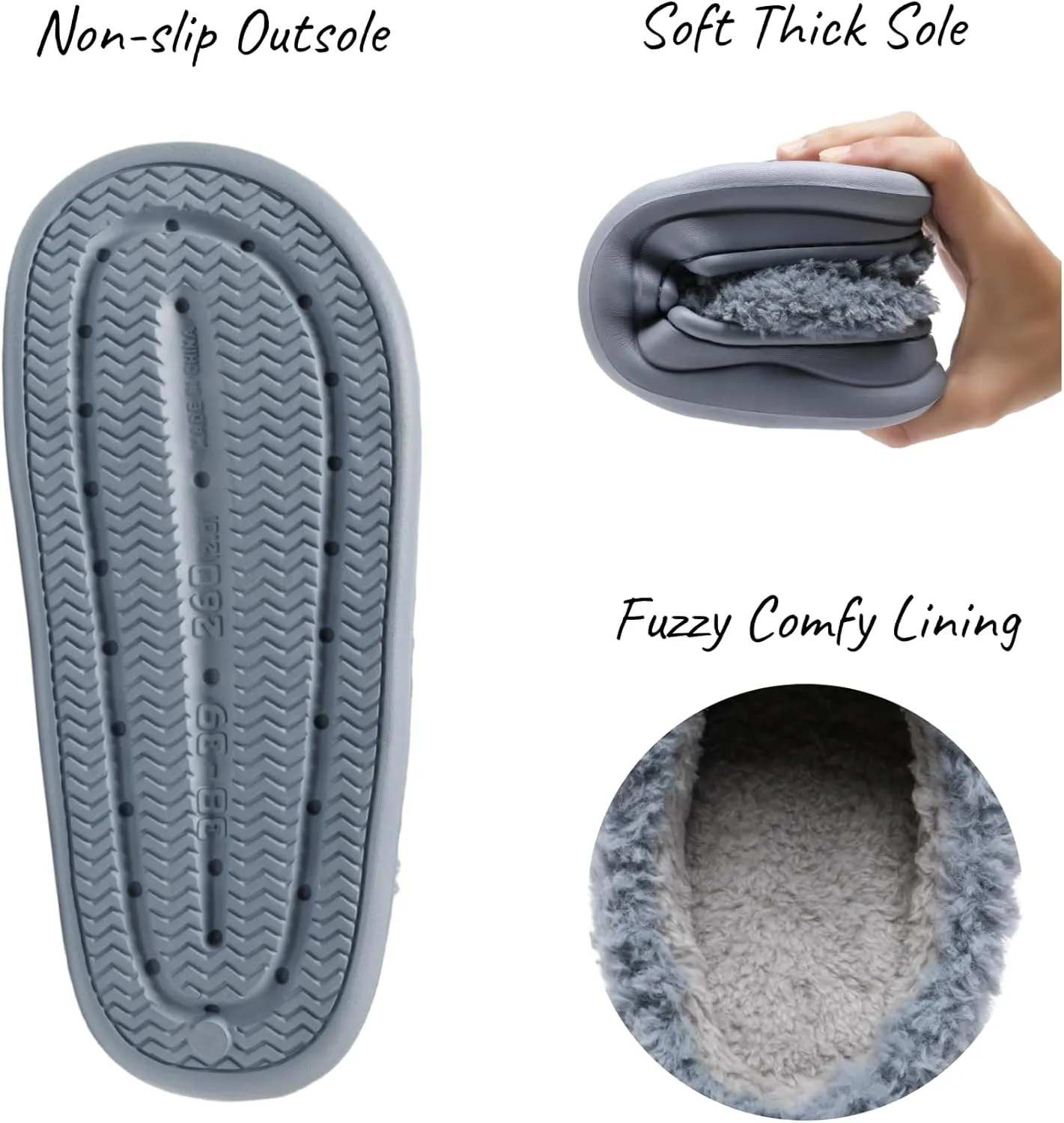 Slippers for Women Men, Memory Foam Slippers for Women, Soft Thick Fuzzy Bedroom House Shoes Indoor Outdoor