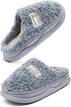 Slippers for Women Men, Memory Foam Slippers for Women, Soft Thick Fuzzy Bedroom House Shoes Indoor Outdoor