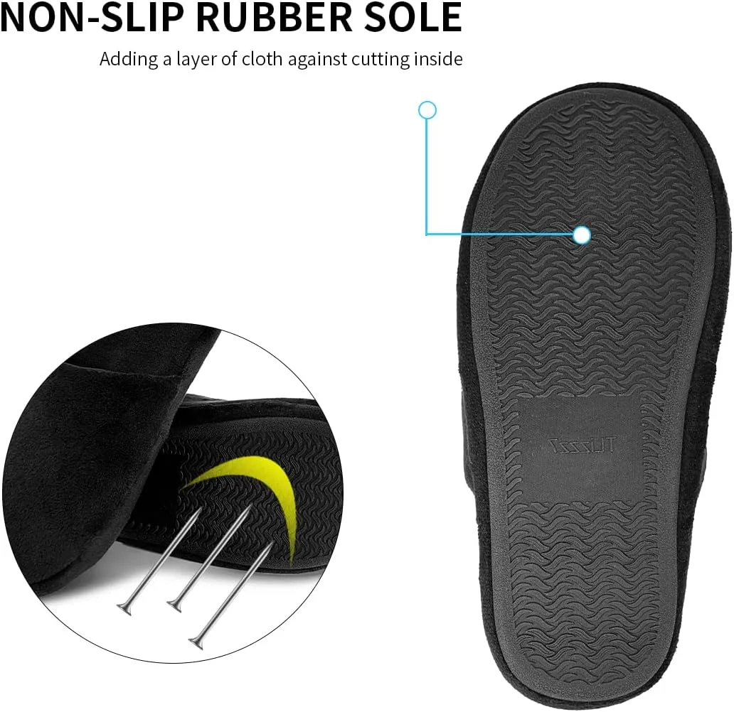 Tlizzz7 Memory Foam Slippers - Fuzzy Fluffy Spa Hotel House Home Indoor Slippers for Women and Men