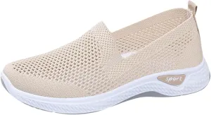 Walking Shoes Women Arch Support Slip On Sneakers Comfortable Non Slip Orthopedic Shoes Workout Running Tennis Shoes
