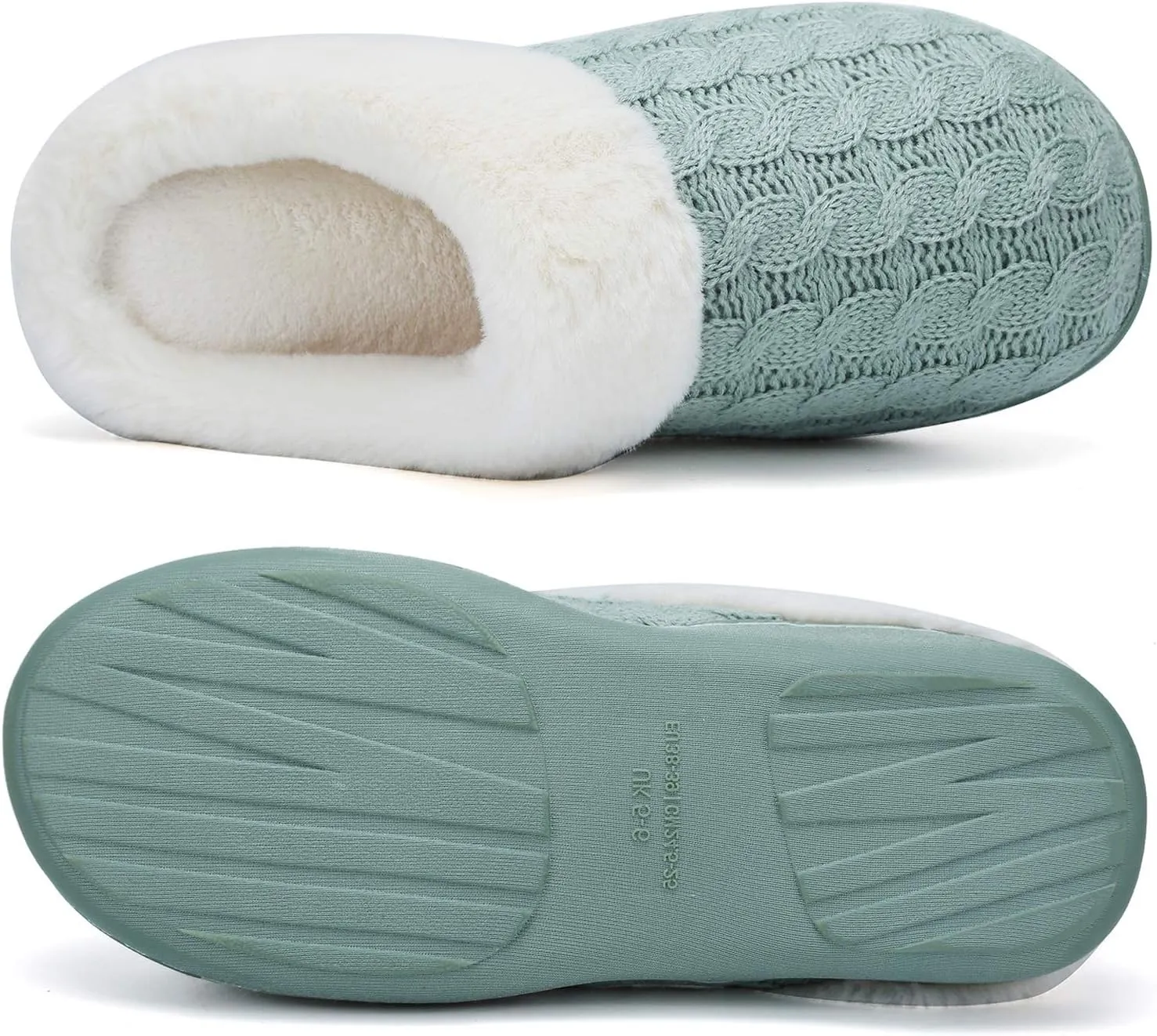 WateLves Women's Memory Foam Slippers Comfort Wool-Like Plush Fleece Lined House Shoes for Indoor & Outdoor