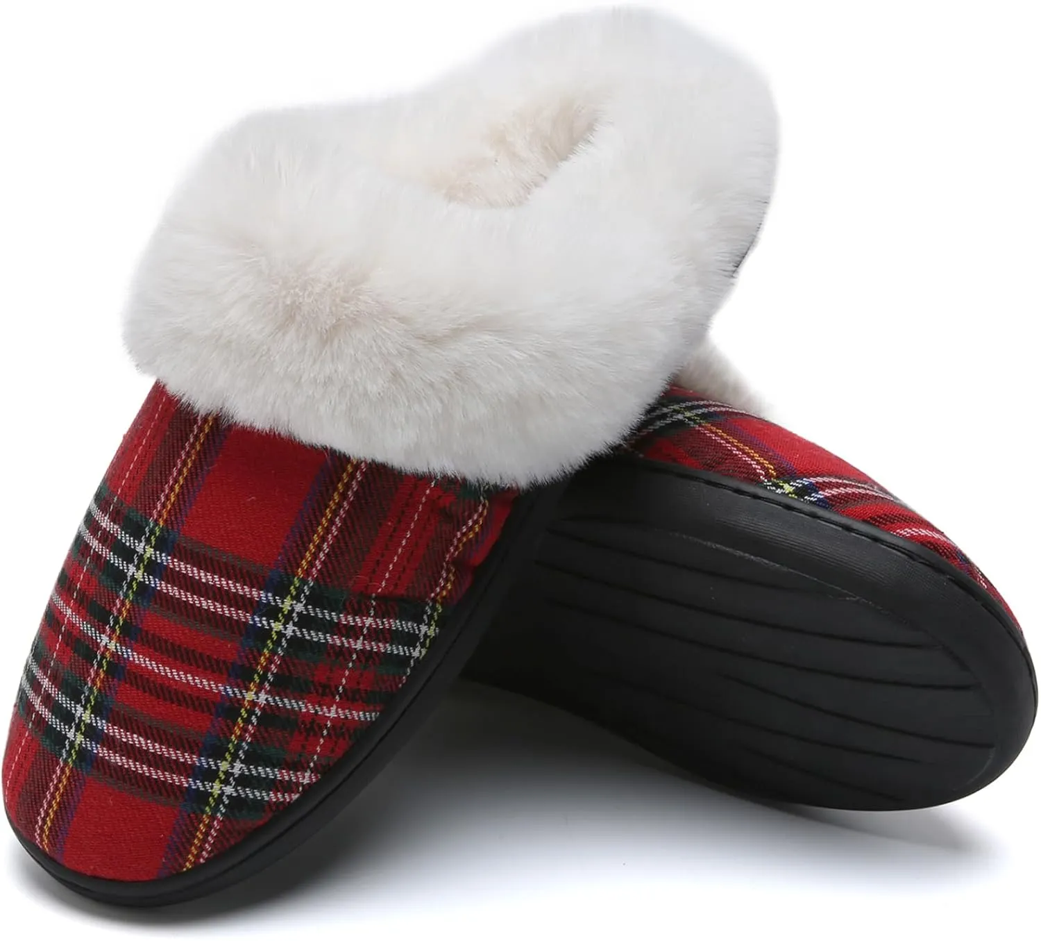 WateLves Women's Memory Foam Slippers Comfort Wool-Like Plush Fleece Lined House Shoes for Indoor & Outdoor