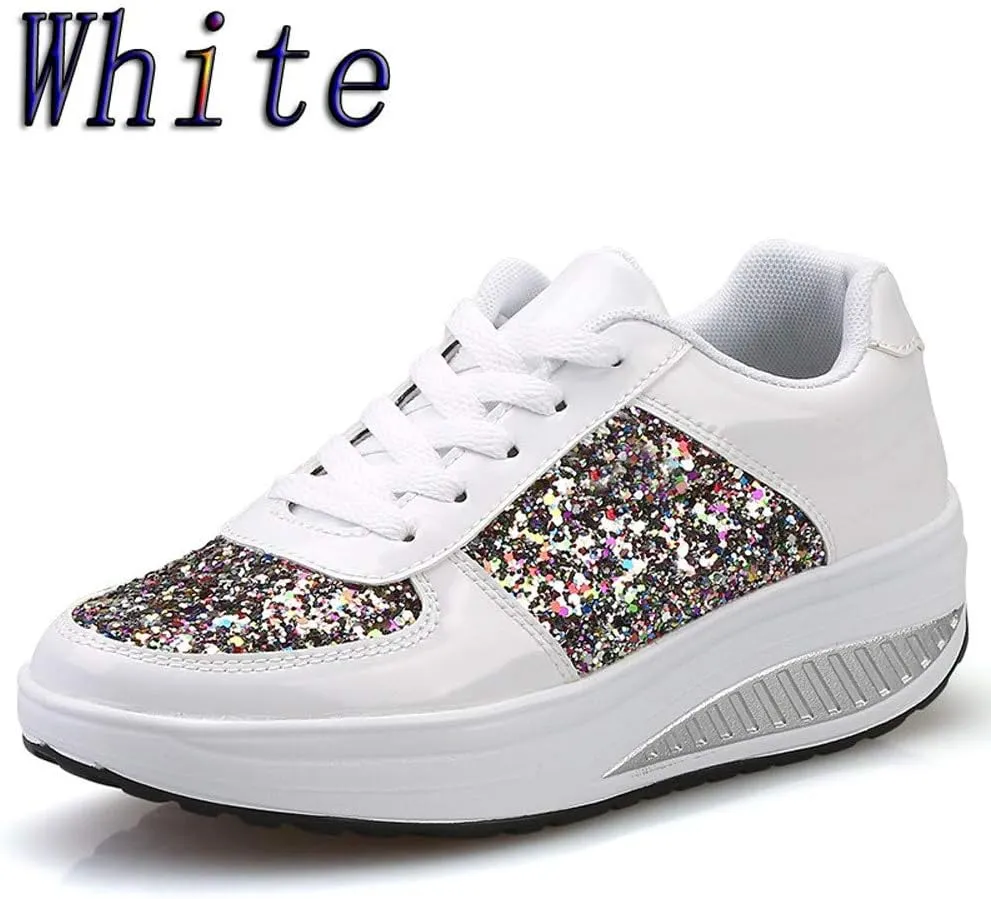 Wedge Sneakers for Women Dressy Size 10 Walking Shoes Women Slip On Dressy Womens Slip On Sneakers 8.5 Womens High Top Sneakers Black Pull On Sneakers Womens