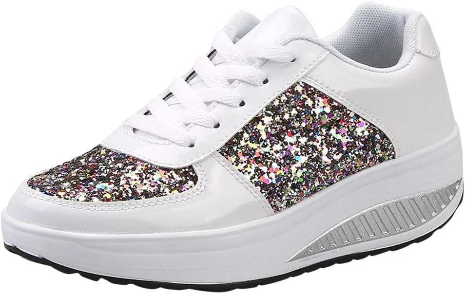 Wedge Sneakers for Women Dressy Size 10 Walking Shoes Women Slip On Dressy Womens Slip On Sneakers 8.5 Womens High Top Sneakers Black Pull On Sneakers Womens