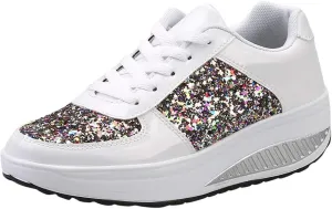 Wedge Sneakers for Women Dressy Size 10 Walking Shoes Women Slip On Dressy Womens Slip On Sneakers 8.5 Womens High Top Sneakers Black Pull On Sneakers Womens