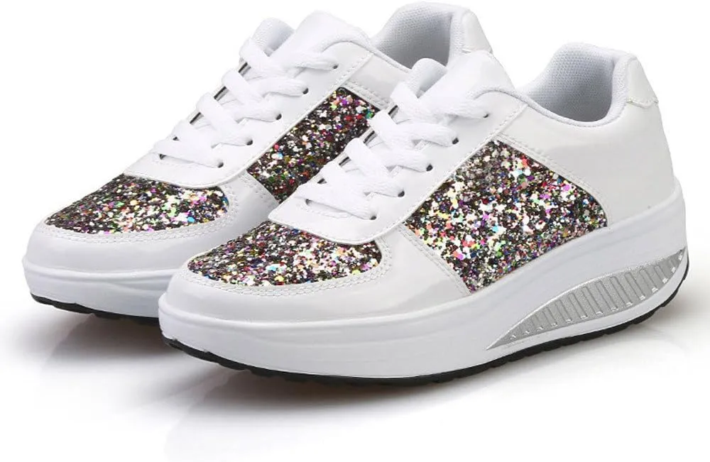 Wedge Sneakers for Women Dressy Size 10 Walking Shoes Women Slip On Dressy Womens Slip On Sneakers 8.5 Womens High Top Sneakers Black Pull On Sneakers Womens