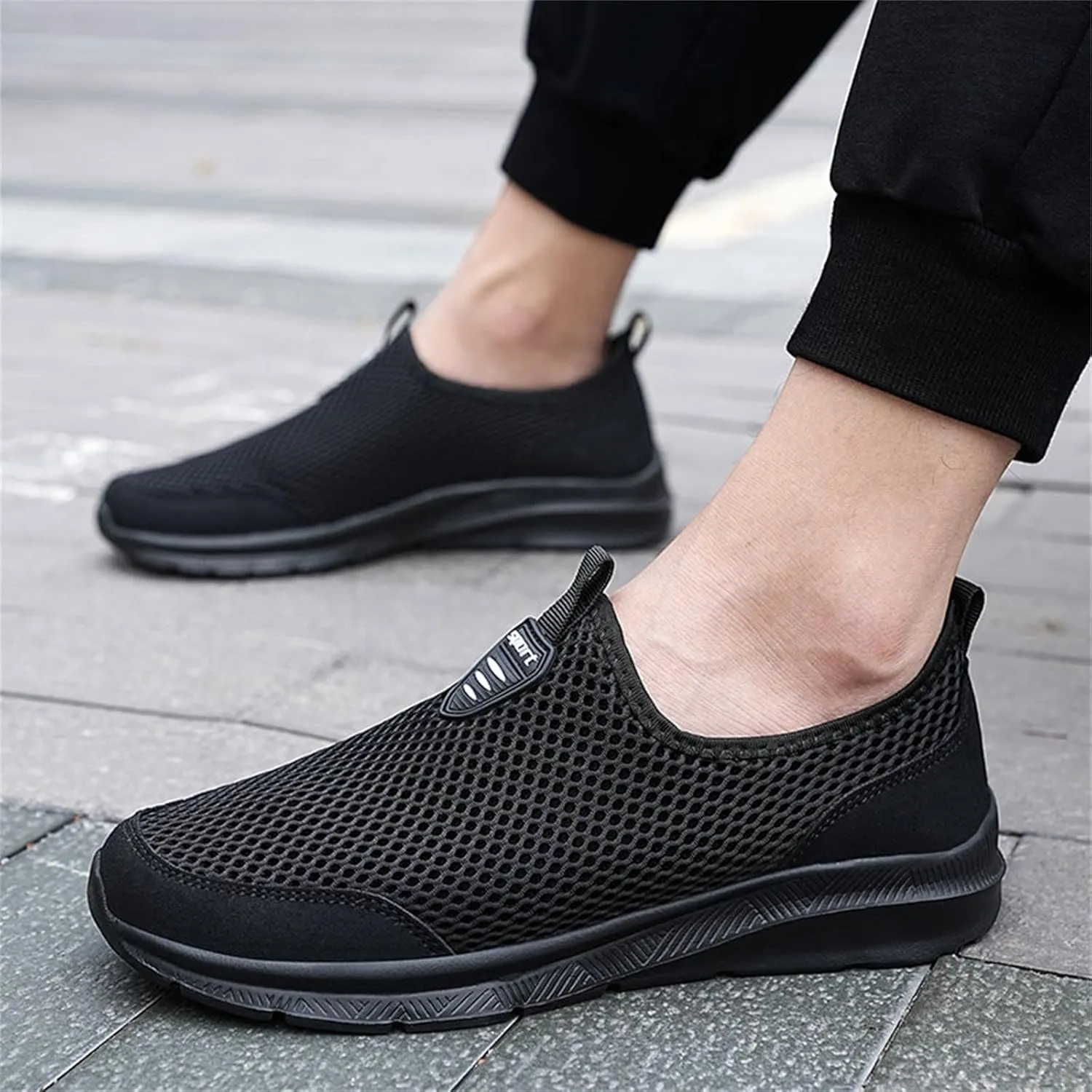 Wedges Sneakers for Women Pull On Sneakers Womens with Good Arch Support Black Shoes Women Dressy Closed Toe Black High Top Sneakers for Women Black Non Slip Tennis Shoes for Women