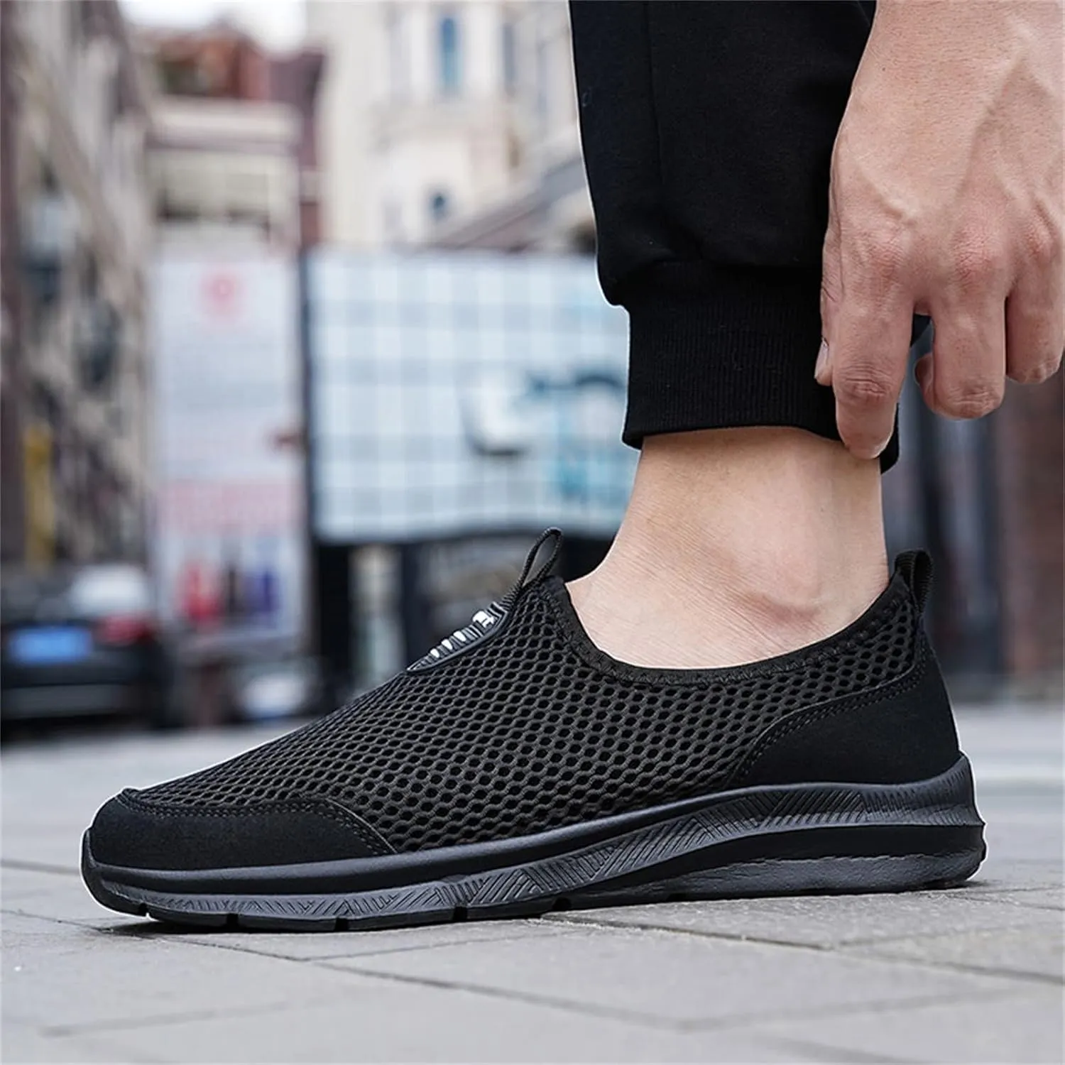 Wedges Sneakers for Women Pull On Sneakers Womens with Good Arch Support Black Shoes Women Dressy Closed Toe Black High Top Sneakers for Women Black Non Slip Tennis Shoes for Women