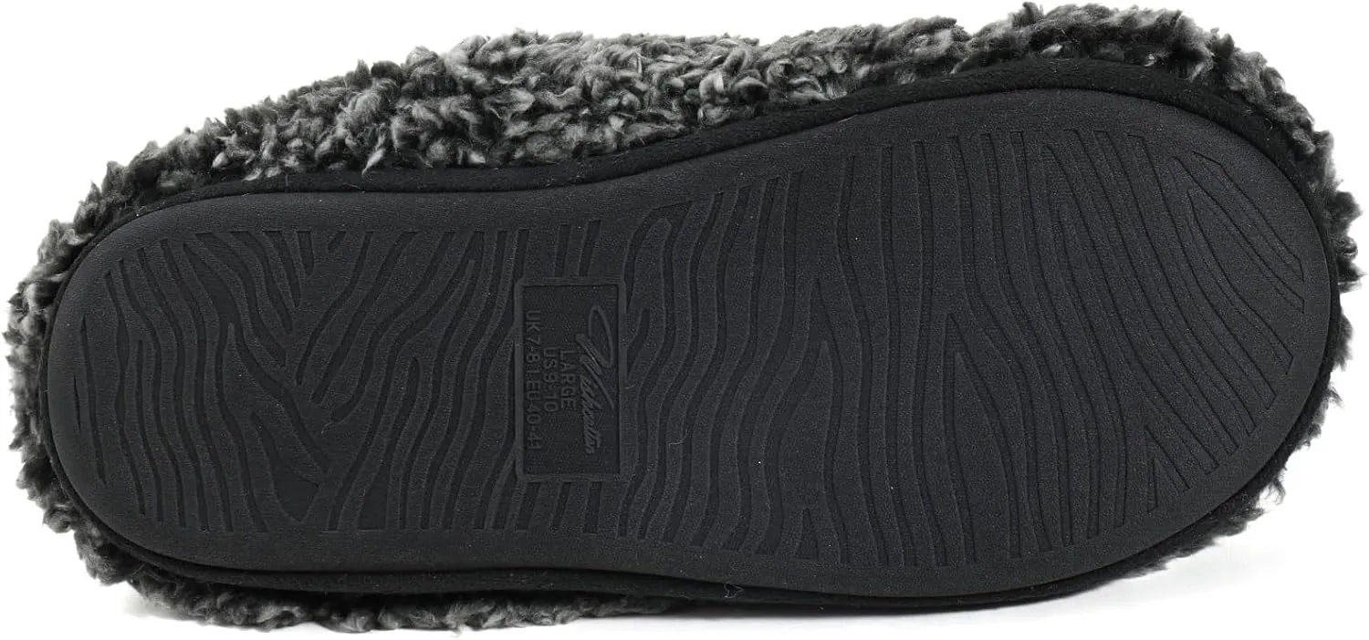 Wishcotton Women's Lightweight Sherpa Memory Foam Slippers Indoor Outdoor