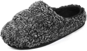 Wishcotton Women's Lightweight Sherpa Memory Foam Slippers Indoor Outdoor
