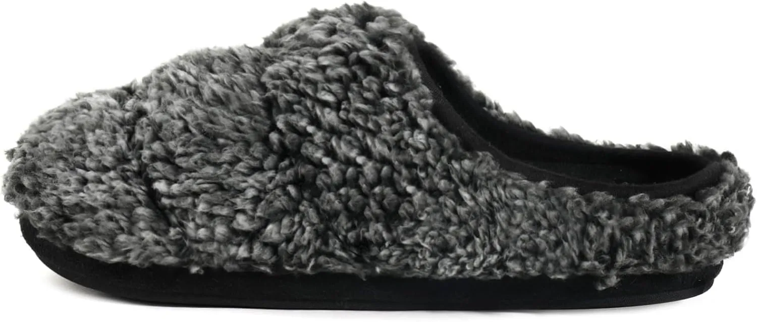 Wishcotton Women's Lightweight Sherpa Memory Foam Slippers Indoor Outdoor