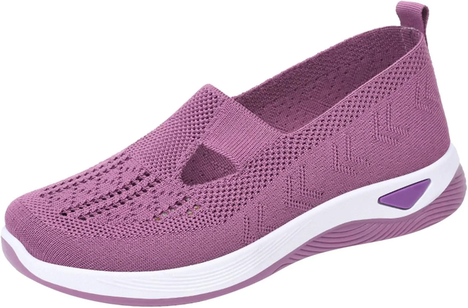 Women Comfortable Slip On Shoes Lightweight Walking Sneakers Canvas Casual Flats Non Slip Elastic Loafers