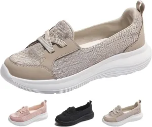 Women Comfy Orthopedic Walking Shoes, 2024 Upgraded Snearkers Women's Comfortable Slip On Arch Support Non-Slip Shoes