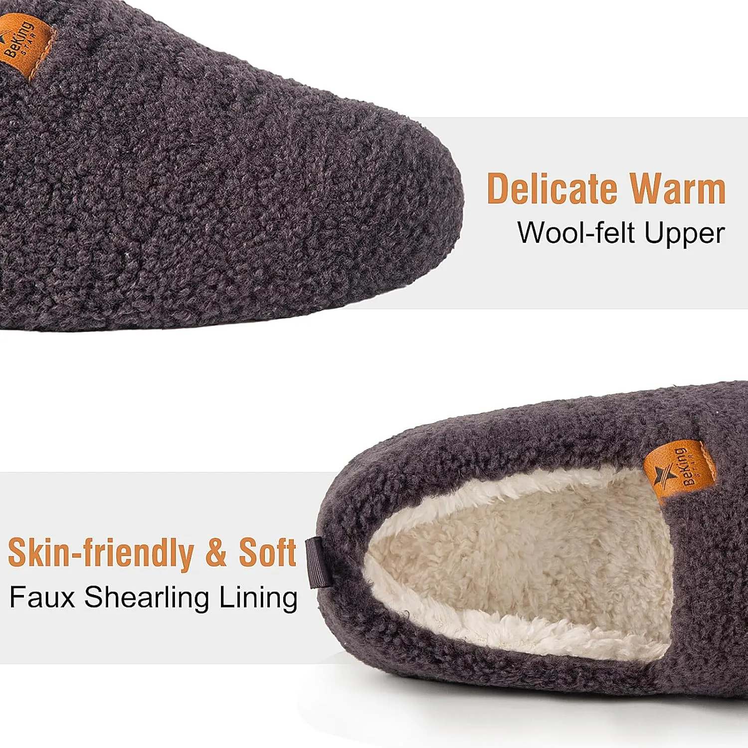 Women Cozy Faux Curly Fur House Memory foam Slippers Ladies Fuzzy Closed Back Indoor Bedroom Shoes