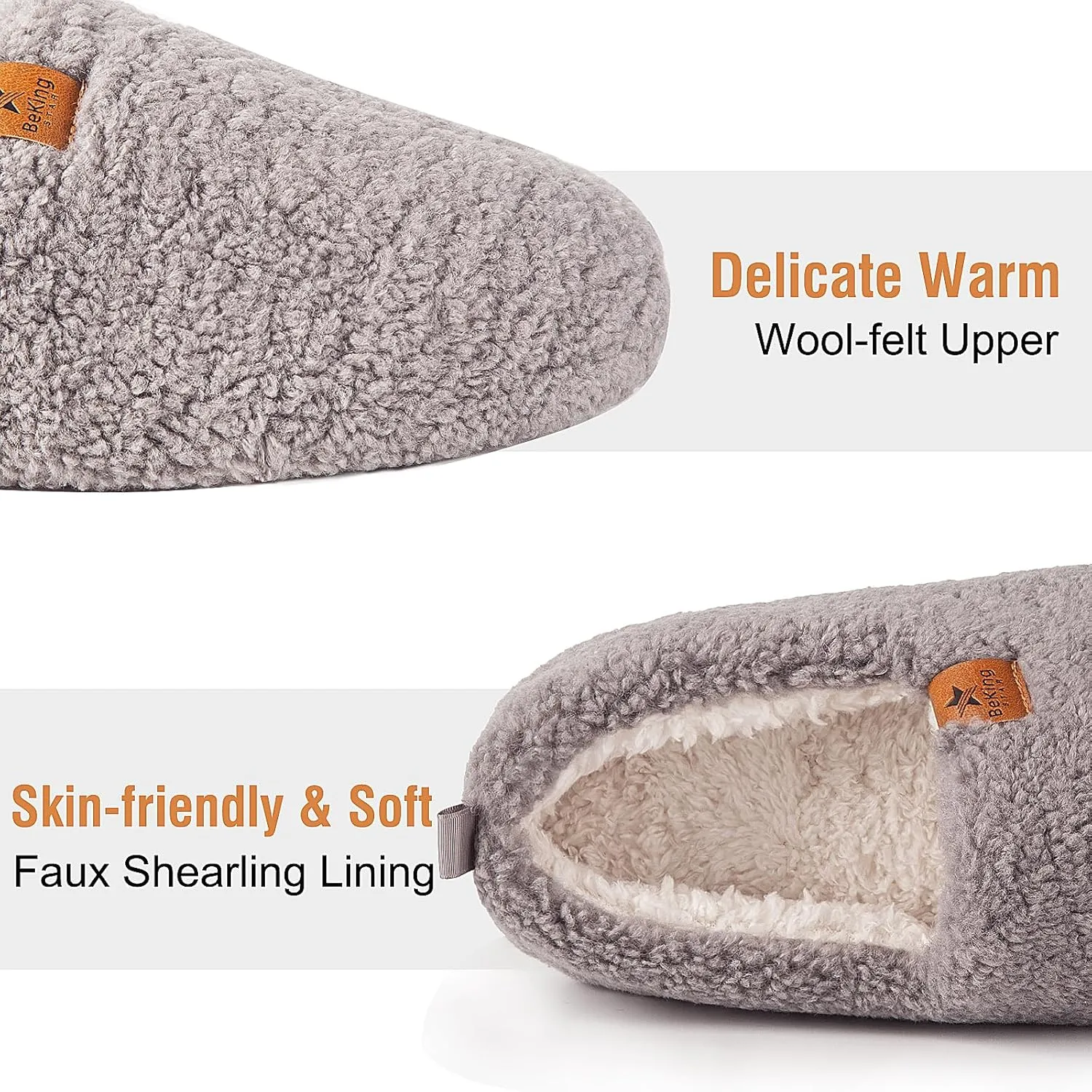 Women Cozy Faux Curly Fur House Memory foam Slippers Ladies Fuzzy Closed Back Indoor Bedroom Shoes