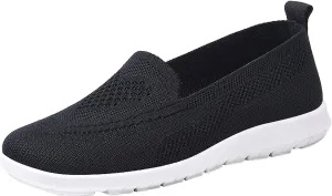 Womens Casual Slip On Loafers Comfortable Walking Shoes Lightweight Canvas Sneakers Flat Non Slip Flats
