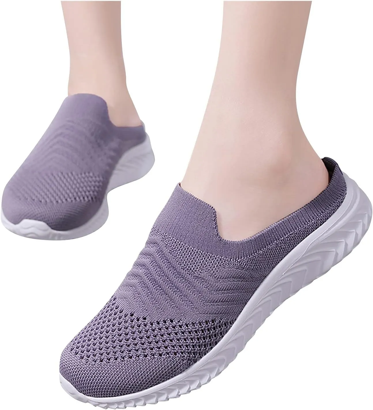Womens Comfortable Orthopedic Sneakers Slip On Walking Shoes with Arch Support Casual Loafers for Plantar Fasciitis Foot Pain Relief Swollen Feet
