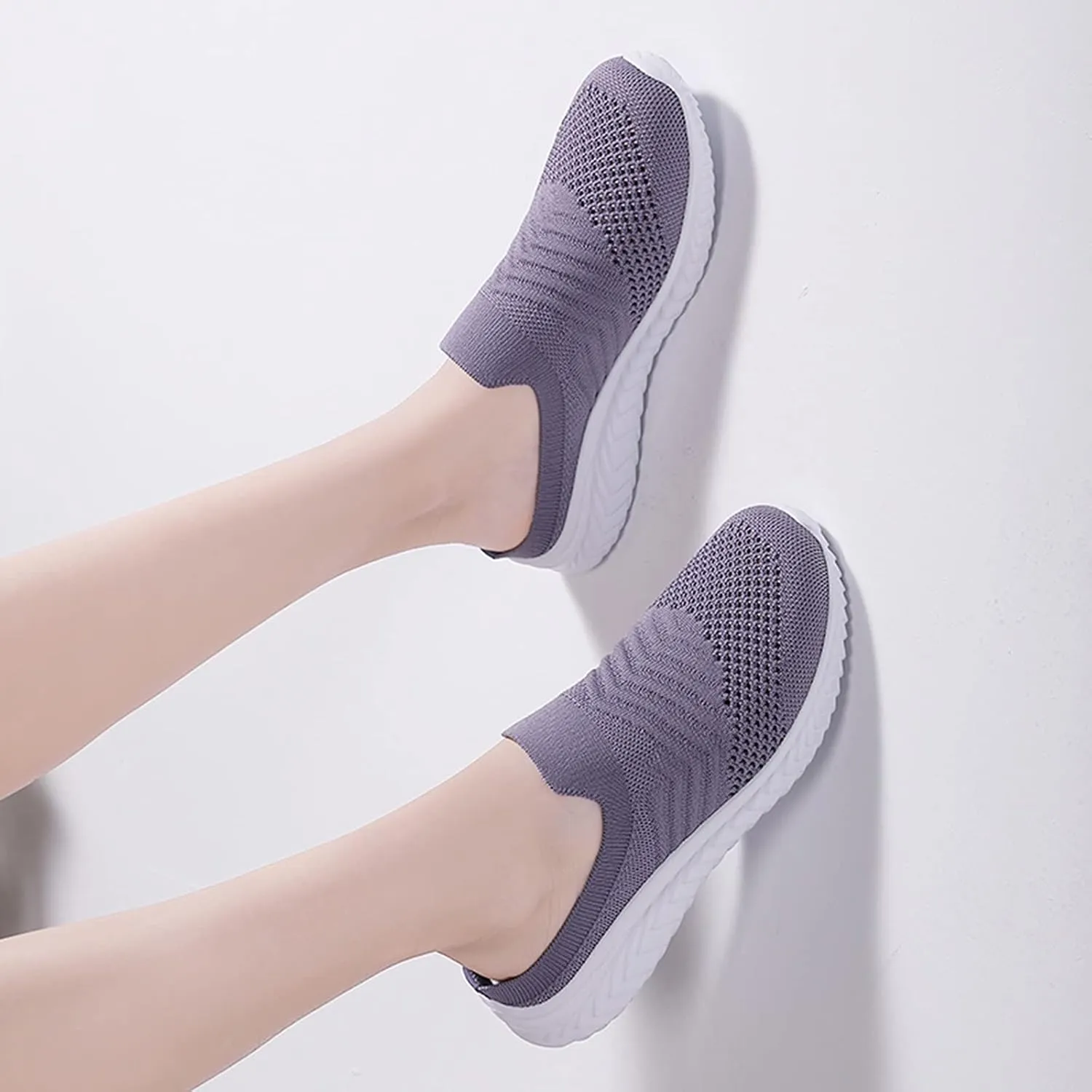 Womens Comfortable Orthopedic Sneakers Slip On Walking Shoes with Arch Support Casual Loafers for Plantar Fasciitis Foot Pain Relief Swollen Feet