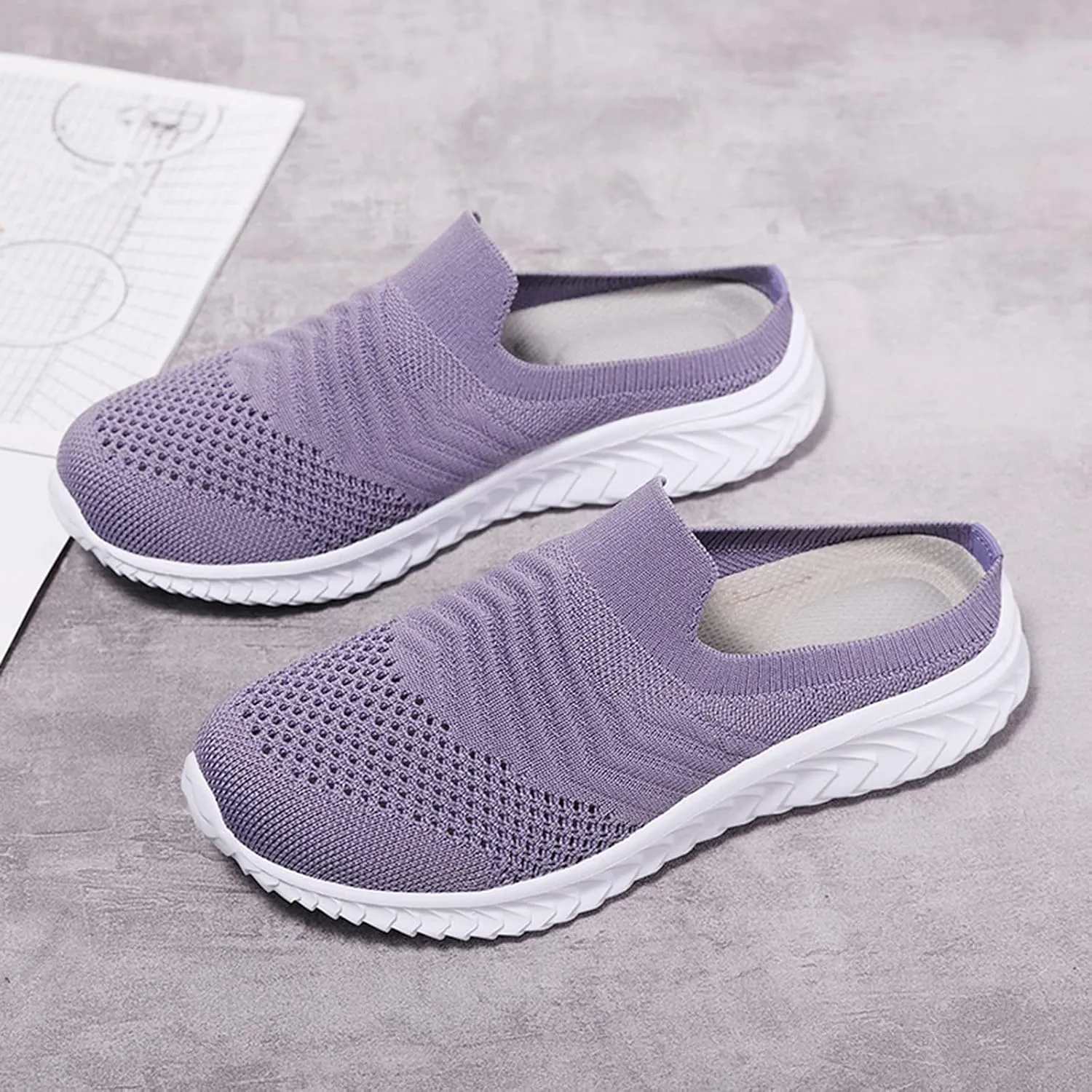 Womens Comfortable Orthopedic Sneakers Slip On Walking Shoes with Arch Support Casual Loafers for Plantar Fasciitis Foot Pain Relief Swollen Feet