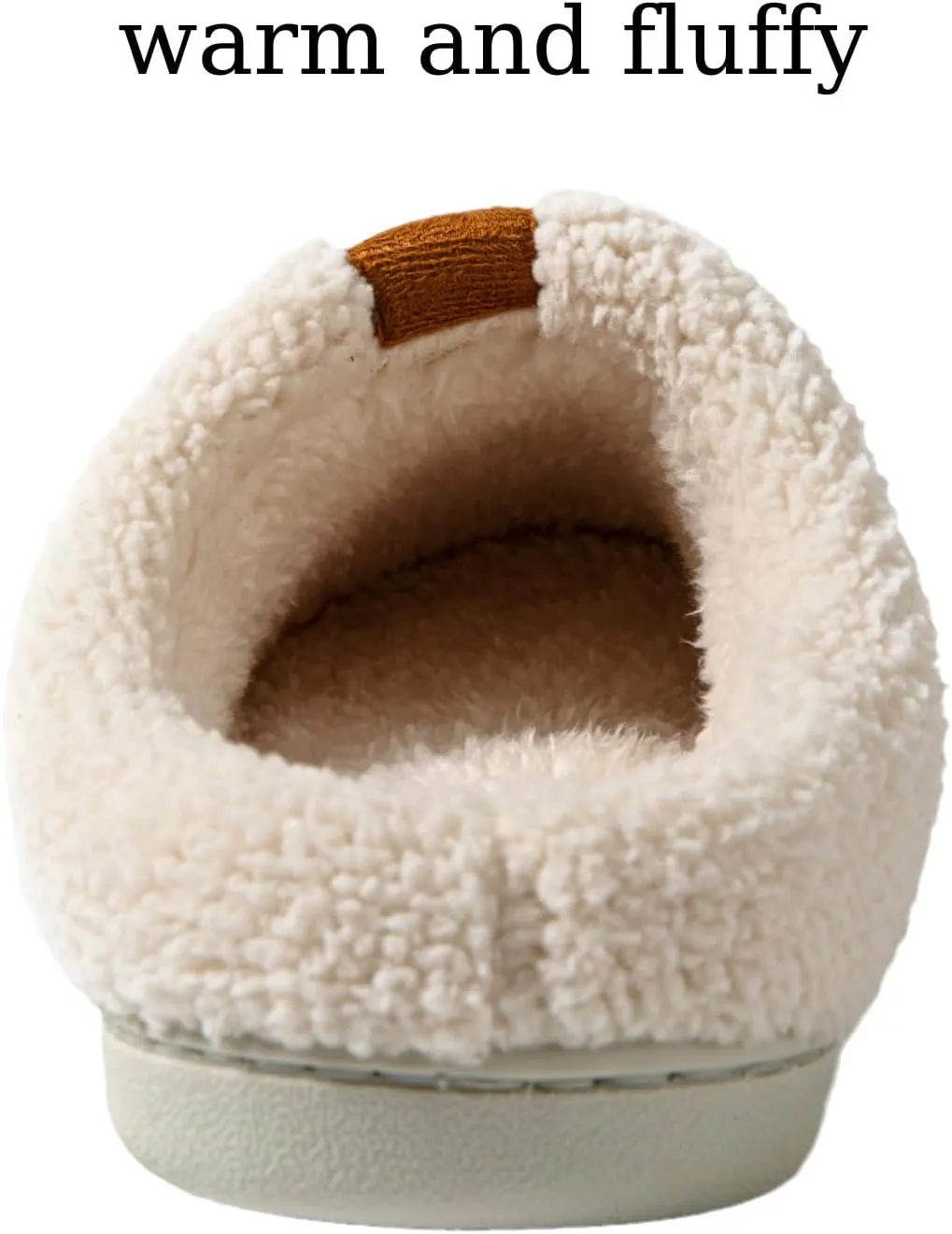 Womens Cozy Fuzzy Memory Foam Slippers House Comfy Slip Shoes Indoor Outdoor Anti Skid Rubber Sole