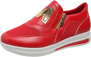 Womens Non Slip Slip On Shoes Casual Walking Sneakers Lightweight Canvas Comfortable Flat Fashion Loafers