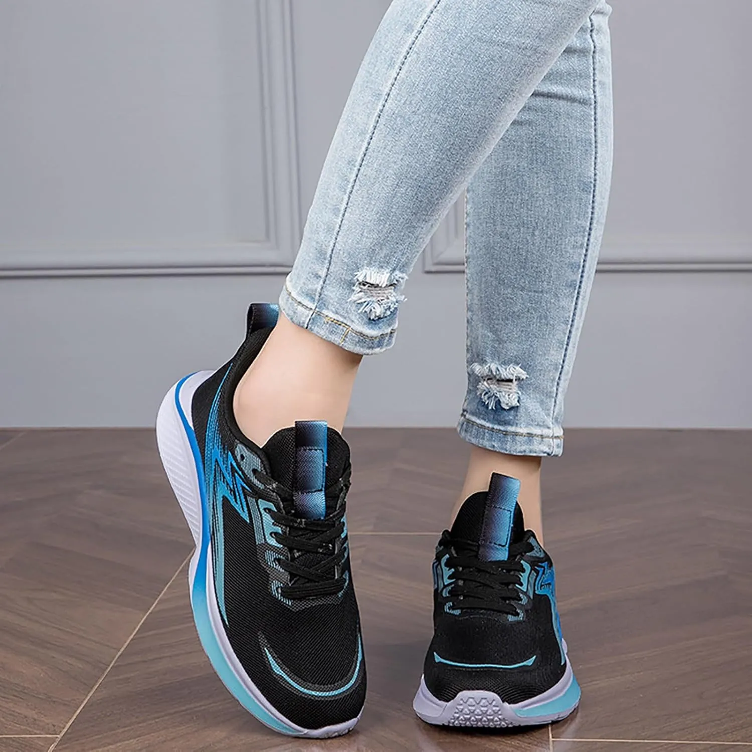 Womens Non Slip Slip On Shoes Casual Walking Sneakers Lightweight Canvas Comfortable Flat Fashion Loafers
