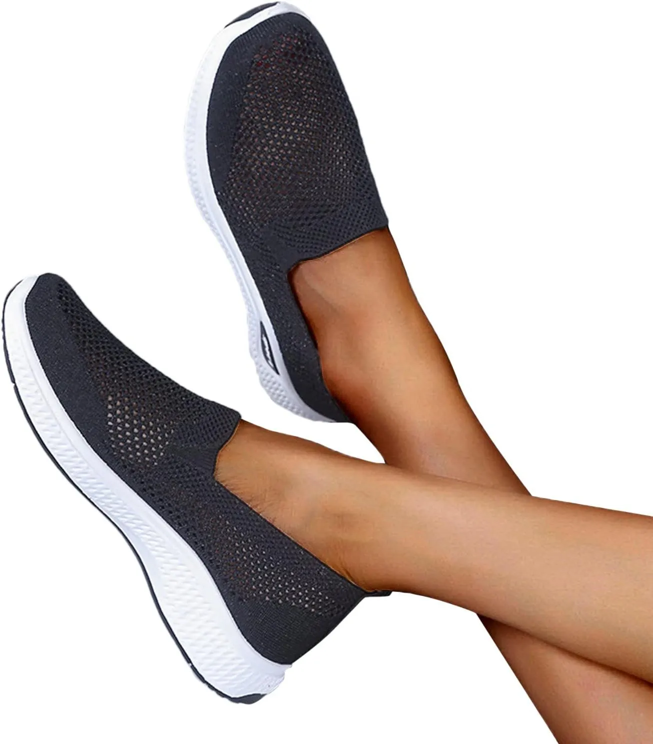 Womens Orthopedic Casual Loafers Slip On Walking Shoes with Arch Support Comfortable Sneakers Plantar Fasciitis Relief Foot Heel Pain Diabetic