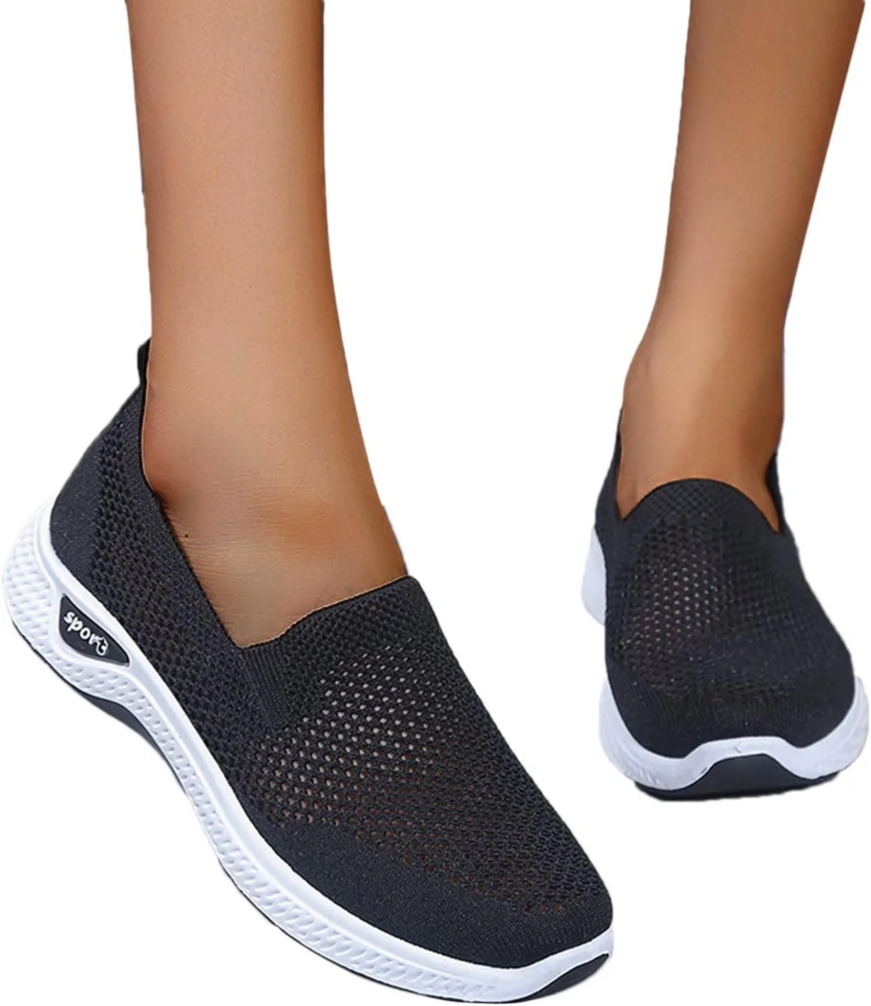 Womens Orthopedic Casual Loafers Slip On Walking Shoes with Arch Support Comfortable Sneakers Plantar Fasciitis Relief Foot Heel Pain Diabetic