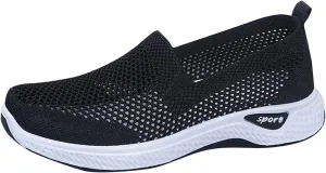Womens Orthopedic Casual Loafers Slip On Walking Shoes with Arch Support Comfortable Sneakers Plantar Fasciitis Relief Foot Heel Pain Diabetic
