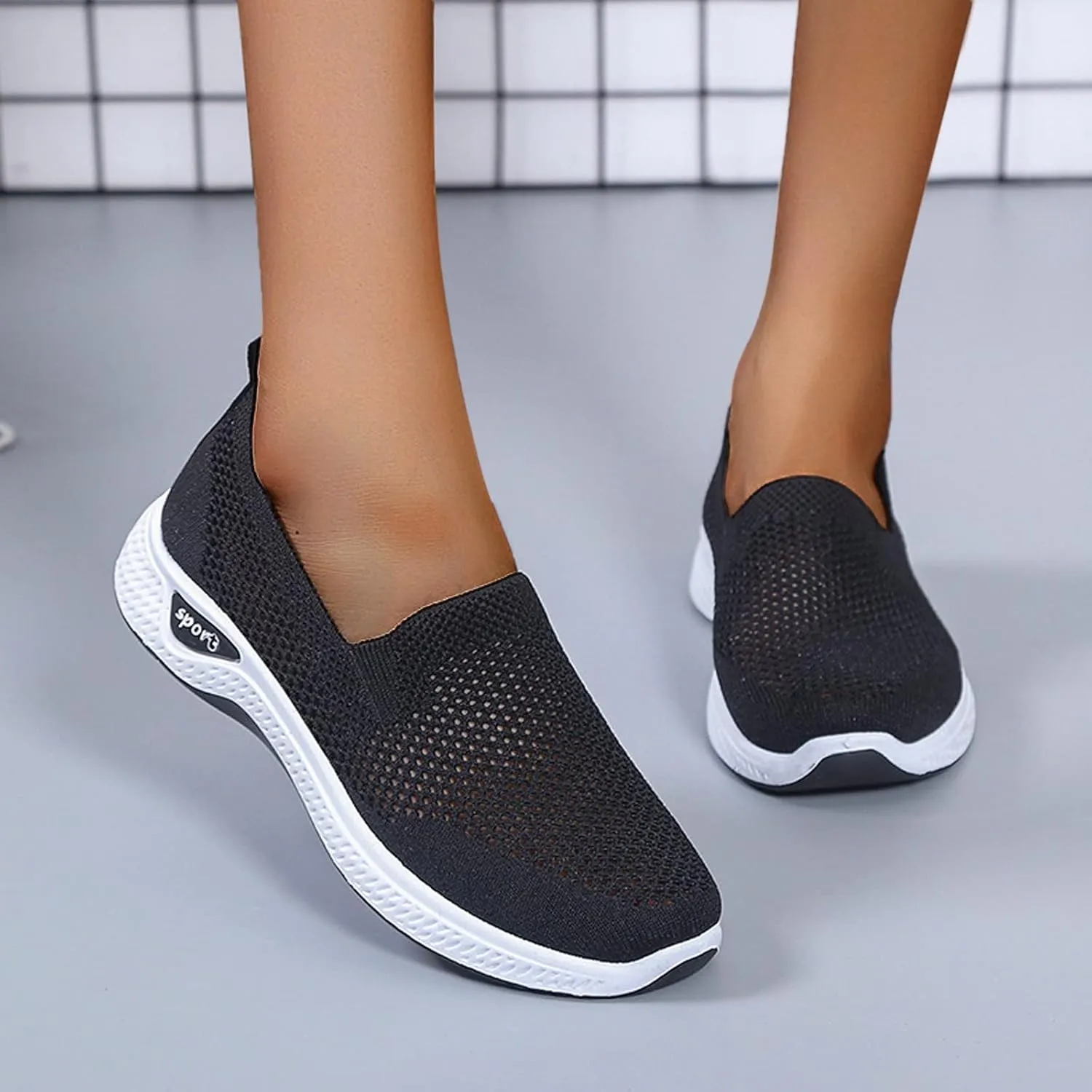 Womens Orthopedic Casual Loafers Slip On Walking Shoes with Arch Support Comfortable Sneakers Plantar Fasciitis Relief Foot Heel Pain Diabetic