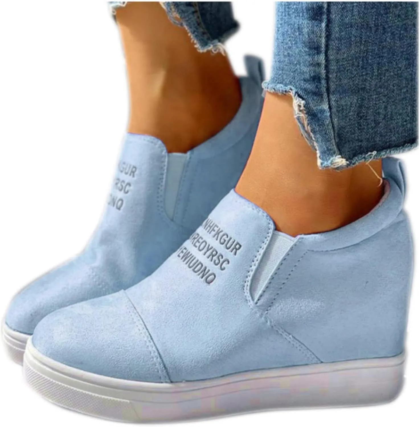 Womens Orthopedic Casual Walking Sneakers Slip On Shoes with Arch Support Comfortable Loafers Plantar Fasciitis Relief Foot Heel Pain Diabetic