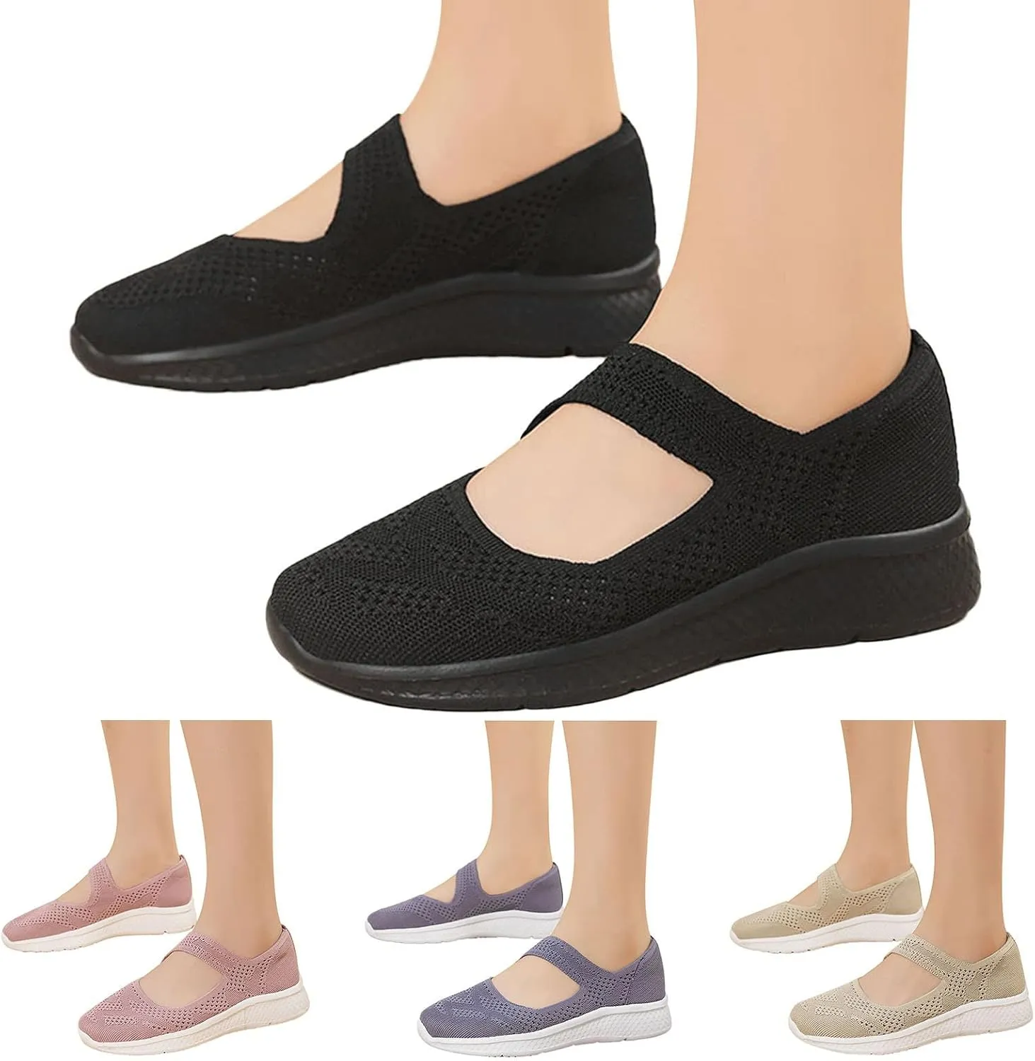 Womens Orthopedic Diabetic Shoes Slip On Walking Sneakers with Arch Support Comfortable Casual Loafers Plantar Fasciitis Relief Foot Heel Pain