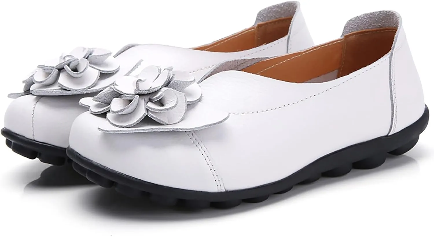 Womens Orthopedic Loafers Summer Comfortable Closed Toe Low Heel Flat Wide Width Flats Breathable Casual Outdoor Shoes Work Dressy Shoe Shopping Standing Shoes