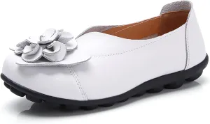 Womens Orthopedic Loafers Summer Comfortable Closed Toe Low Heel Flat Wide Width Flats Breathable Casual Outdoor Shoes Work Dressy Shoe Shopping Standing Shoes