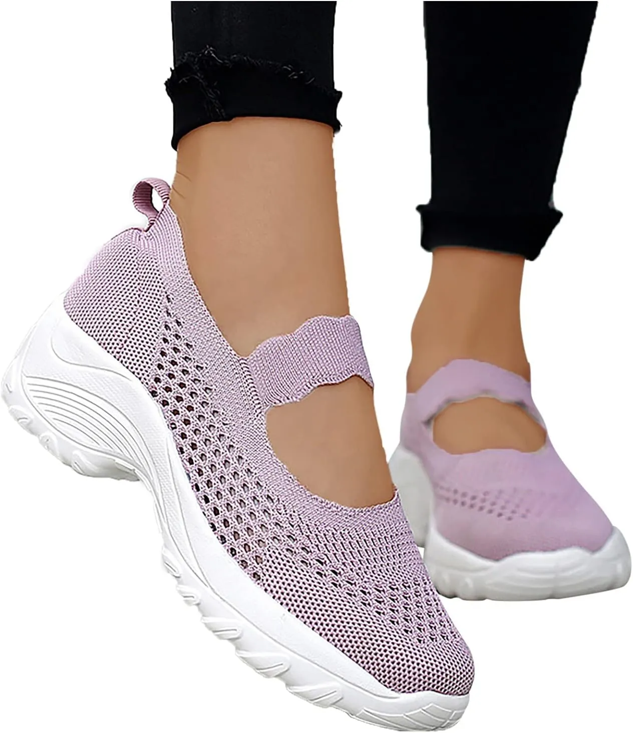 Womens Orthopedic Walking Shoes Slip On Sneakers with Arch Support Comfortable Casual Loafers Plantar Fasciitis Relief Foot Heel Pain Diabetic