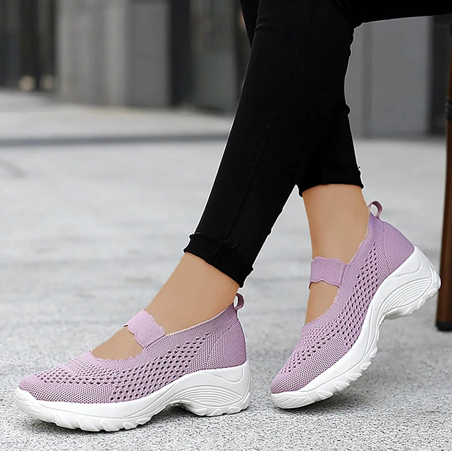 Womens Orthopedic Walking Shoes Slip On Sneakers with Arch Support Comfortable Casual Loafers Plantar Fasciitis Relief Foot Heel Pain Diabetic