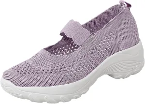 Womens Orthopedic Walking Shoes Slip On Sneakers with Arch Support Comfortable Casual Loafers Plantar Fasciitis Relief Foot Heel Pain Diabetic