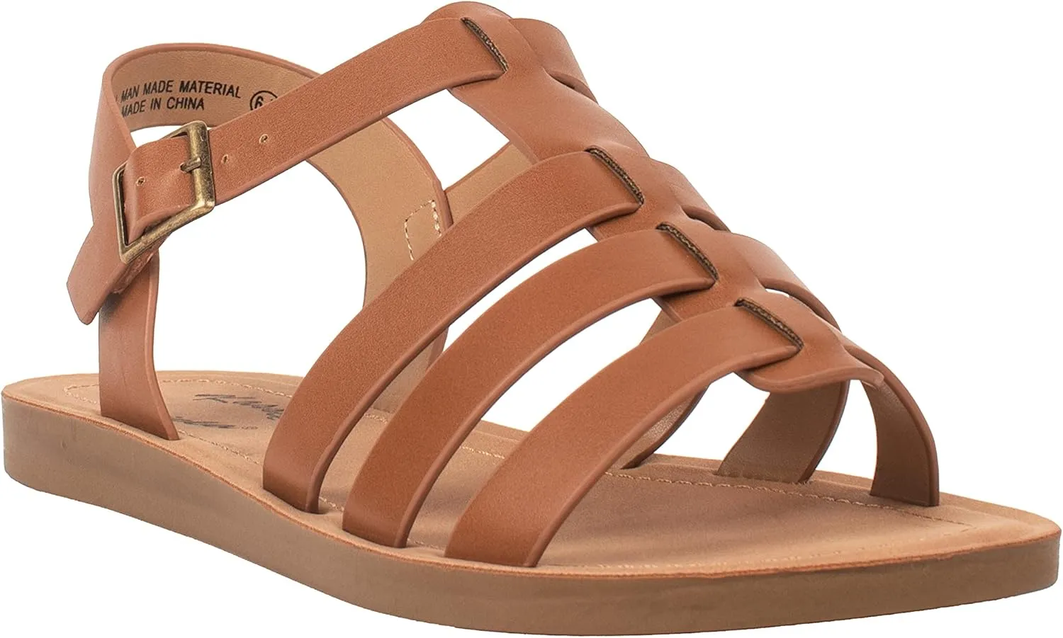 Womens Sandals Fisherman Gladiator Ankle Buckle Flats JAZMINE