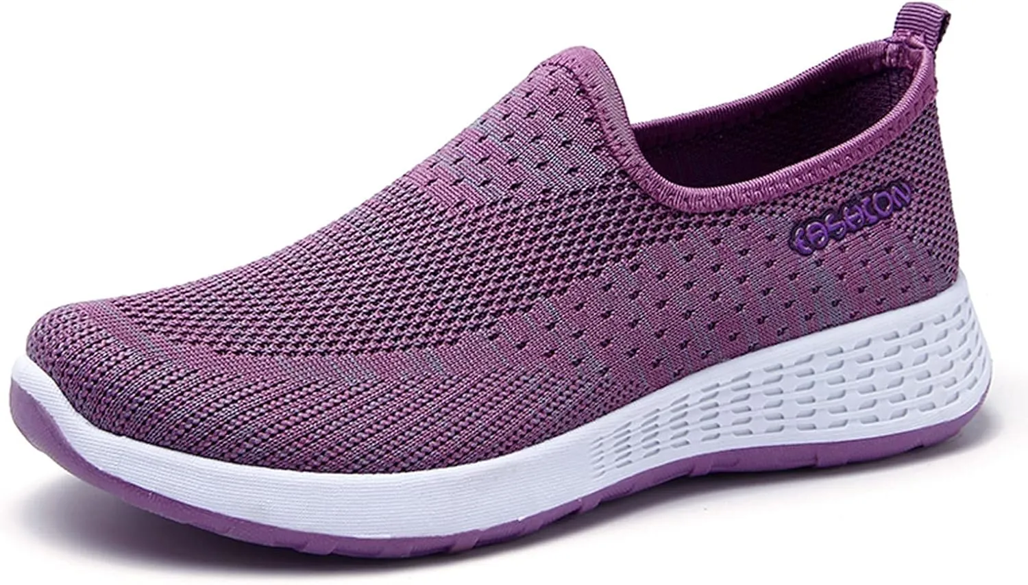 Womens Slip On Walking Shoes Lightweight Comfortable Sneakers Casual Canvas Flats Non Slip Elastic Loafers